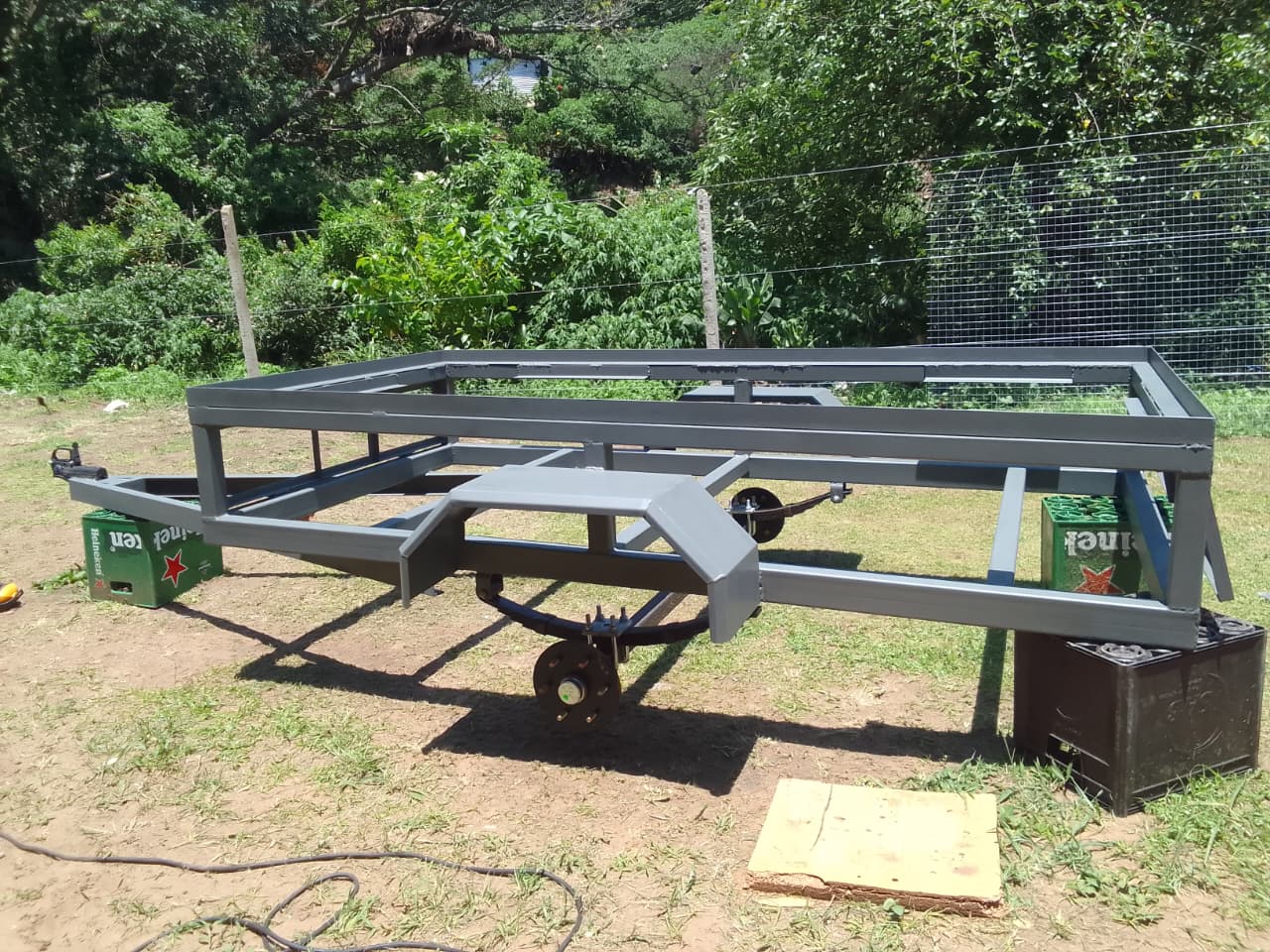 Nkhala project photo: steel utility trailer frame