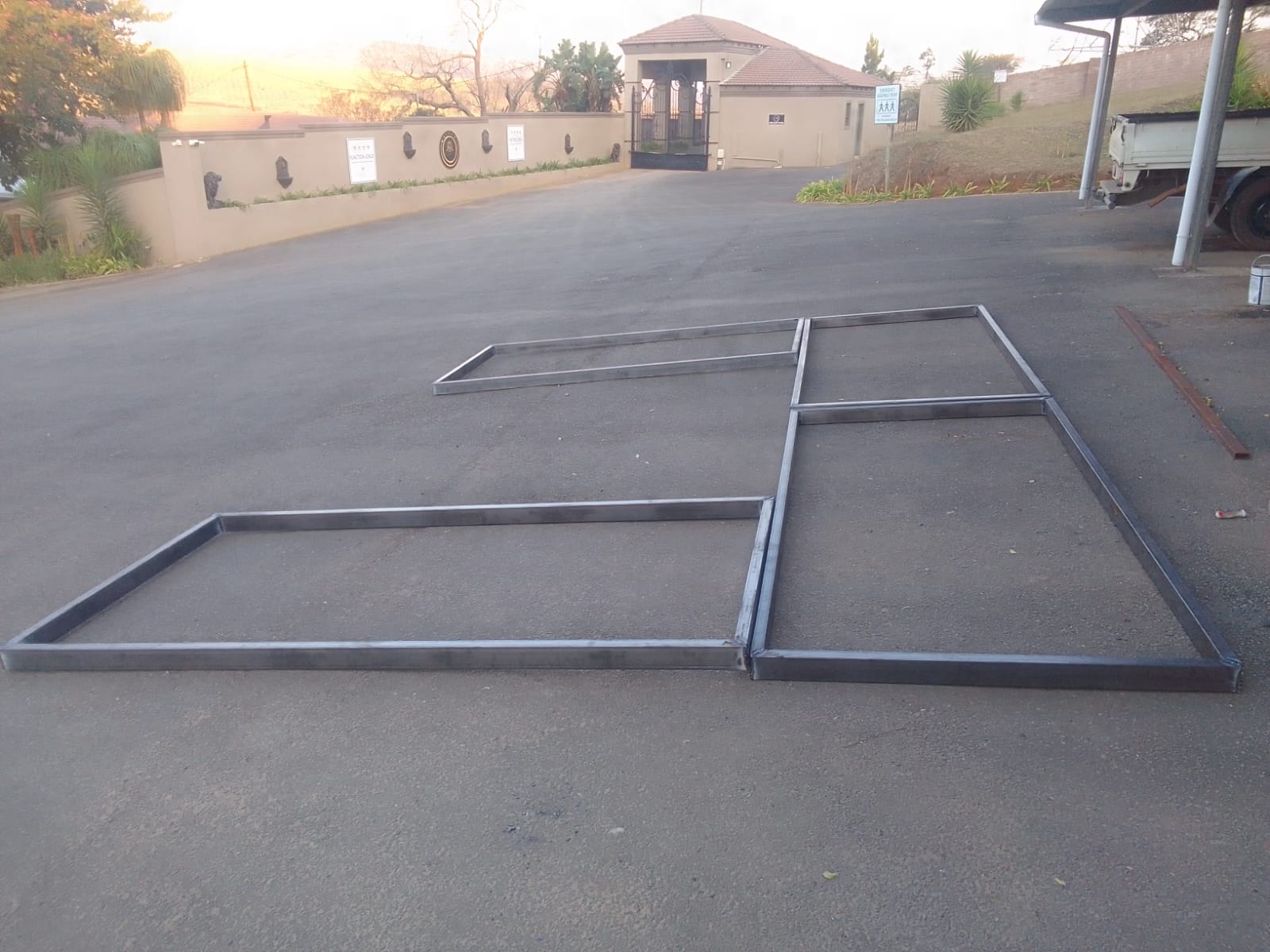 Nkhala project photo: large welded steel frame