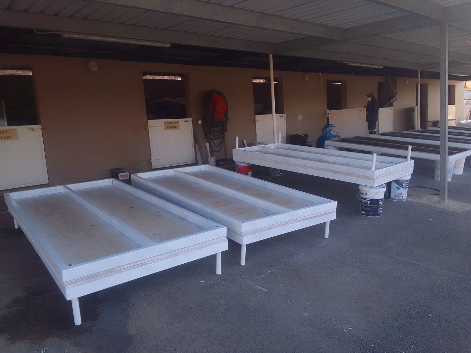 Nkhala project photo: custom fabricated metal trays