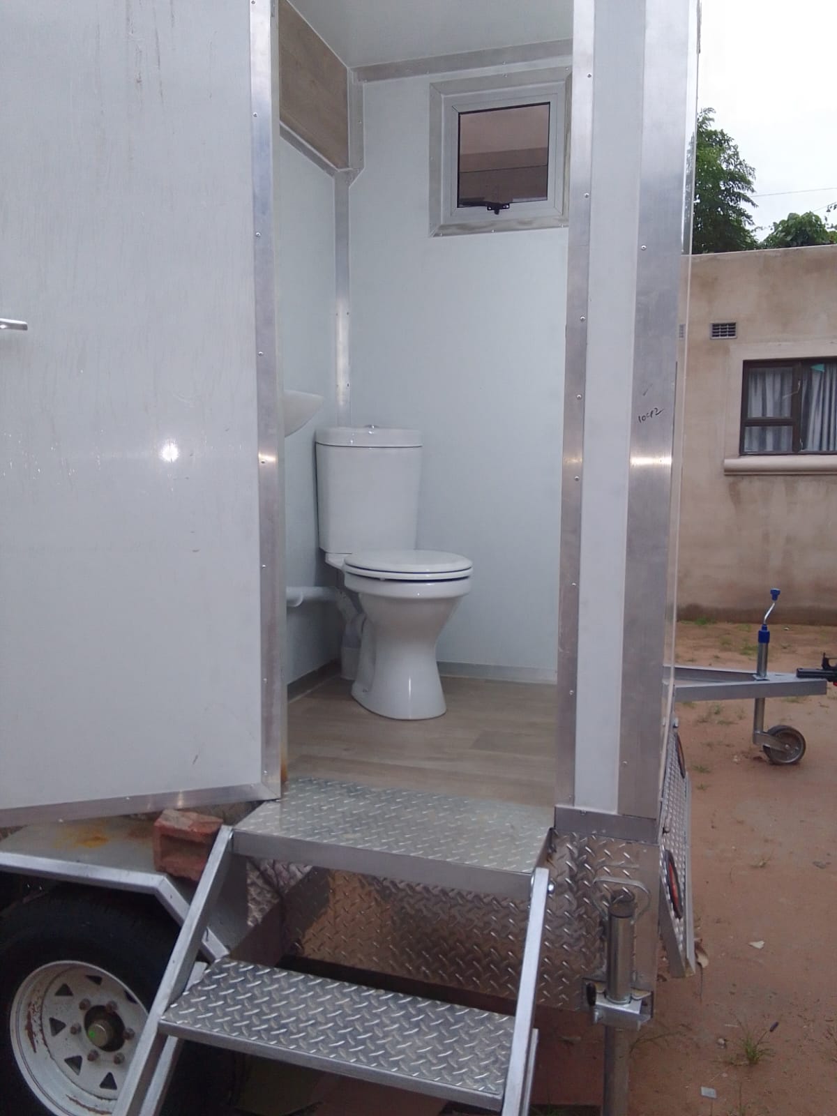 Nkhala project photo: toilet trailer entrance and fittings